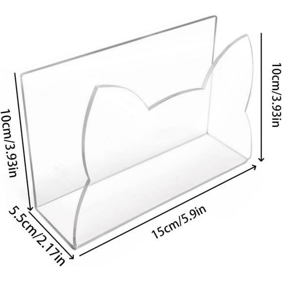 Acrylic Mail Sorting Rack, Desktop Envelope Organizer, Office Document Sorter, Letter Paper Holder with Non-Slip Base