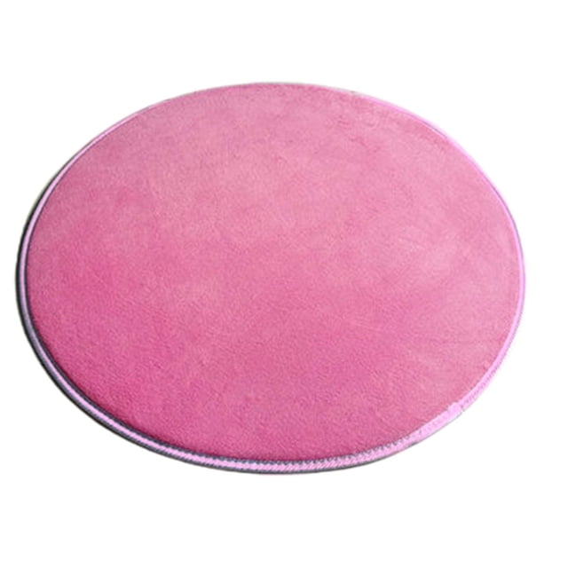 Round Solid Velvet Foam Carpets Area Rug Bedroom Doormat Floor Mat Mats