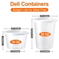 thumbnail image 4 of BagDream 16oz & 32oz Deli Containers with Lids 50 Pack, Airtight Plastic Food Storage Containers, Leakproof Takeout Containers for Soup, Meal Prep, Freezer/Microwave/Dishwasher Safe, 4 of 9