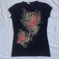 thumbnail image 4 of Women Y2K Fairy Grunge Short Sleeve Shirt Top Vintage Rhinestone Wing Graphic T-Shirts Aesthetic Tees Tops Gothic Streetwear, 4 of 6