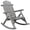 Light Gray + Wood, variant on Light Gray Wooden Porch Rocker Chair for Outdoor Patio, Durable Fir Log Rocking Chair with Ergonomic Design, 26x39.3x38 Inches