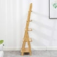 thumbnail image 3 of BALANBO 5 Tier Bookshelf & Leaning Ladder Shelf for Display & Storage Rack & Multipurpose Bamboo Organizer Shelves Furniture Home Office,for Living Room, Kitchen, Office  ?Natural?, 3 of 7
