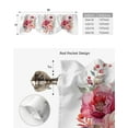 thumbnail image 5 of Peony Flower Leaves Window Curtain Living Room Kitchen Cabinet Tie-up Valance Curtain Rod Pocket Valance, 5 of 6
