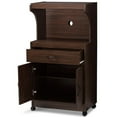 thumbnail image 4 of Bowery Hill Microwave Stand in Dark Walnut, 4 of 6