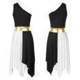 thumbnail image 3 of Vestidos de baile de alabanza de ballet para mujer, vestidos con dobladillo irregular sin mangas y cuello en V, ropa de baile, vestido de baile litúrgico moderno para fiesta de graduación, 3 of 5