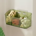 thumbnail image 5 of HBBKVI 9.4x4.3x4.1in Transparent Plastic Adhesive Wall Shelf Storage Organizer for Bathroom and Kitchen, 5 of 6