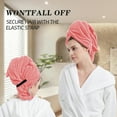 thumbnail image 6 of Pklyzj Fast Drying Microfiber Hair Towel Wrap with Elastic Strap - Super Soft Hair Turban for Long, Thick, and Curly Hair, 6 of 7