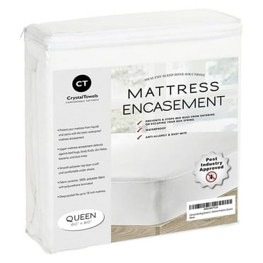 Ultimate Zippered Waterproof Mattress Protector (Queen) - by Deluxe Hotel