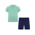 thumbnail image 2 of TSSOE Kids Boys 2 Piece Football Training Uniform Short Sleeve Soccer Jersey T-Shirts and Shorts Set Mint Green XXS, 2 of 7