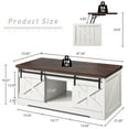 thumbnail image 5 of EnHomee 47.2"Lift Top Coffee Table with Storage White Coffee Table with Multiple-Functional Storage & Sliding Doors,Center Table for Living Room, 5 of 9