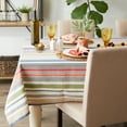 thumbnail image 2 of Design Imports Warm Stripe Tablecloth 60 X 104", Seats 8-10, 2 of 3
