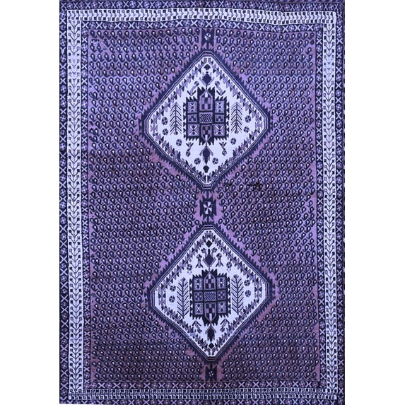 Ahgly Company Indoor Rectangle Persian Blue Traditional Area Rugs, 4' x 6'