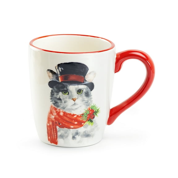 Grace Teaware Merry Christmas Cat 16oz Mug