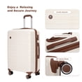 thumbnail image 2 of Hardside Luggage Sets 5 Piece, Hardshell Suitcase with TSA Lock Spinner Wheel and Travel Duffle Bag.WHITE, 2 of 7