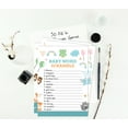 thumbnail image 5 of Inkdotpot Set of 50 Baby Shower Word Scramble Game Cards-Animals Gender Neutral Boy Or Girl Party Supplies-Fun Baby Shower Game Favors, 5 of 6