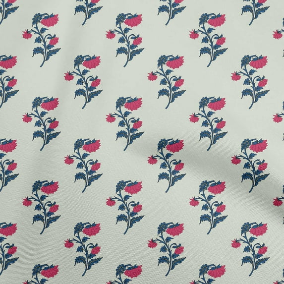 oneOone Viscose Chiffon Light Gray Fabric Florals Craft Projects Decor Fabric Printed By The Yard 42 Inch Wide