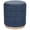 Dark Blue, variant on Aria Home Tessa Linen Cylinder Storage Ottoman Polyester Modern Style Home Décor, Light Blue