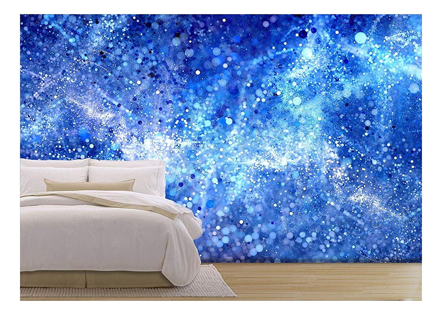 Wall26 Blue Glowing Vibrant Bubbles Computer Generated Abstract Background Removable Wall Mural Self Adhesive Large Wallpaper 100x144 Inches Walmart Com Walmart Com