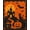 Orange, Pattern 2, variant on ODIKA 6'x9' Washable Area Rug Easy Care, Non-Shedding, Orange Vibrant Halloween Charm Whimsical Icons with Spooky Accents for Queen Size Bedroom Under Bed Master Suite