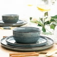 thumbnail image 3 of AmorArc Ceramic Dinnerware Sets for 6, 18 Pieces Stoneware Plates and Bowls Sets, Scratch Resistant Dishes, Dishwasher & Microwave Safe, Space Blue (Service for 6), 3 of 9