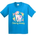 thumbnail image 3 of Inktastic I Love My Mommy Unicorn with Pink and Yellow Flowers Youth T-Shirt, 3 of 5