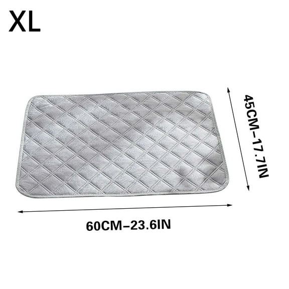 EDHITNR Washable Pet Urinary Mat, Waterproof Dog Cat Training Pad for Sofa Cages, Instant Absorption Reusable Furniture Protector Mat for Pets, Gray