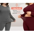 thumbnail image 3 of TIYOMI Women's Plus Size Thermal Underwear Suits 3X Dark Grey Crewneck Thermal Shirts Long Johns Fleece Lined Base Layer Top and Bottom Sets Loose Fit Fall Winter Pajama, 2-Pack 3XL 22W 24W, 3 of 4