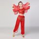 thumbnail image 4 of Conjuntos de top de lentejuelas de manga larga para niños, pantalones largos con cintura elástica, traje de baile dividido de talla mediana para niños con cadena en la cintura, diadema y pulsera, conj, 4 of 7
