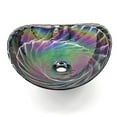 thumbnail image 5 of Ruvati 19 inch Murano Glass Art Vessel Seashell Decorative Pattern Bathroom Sink, 5 of 6