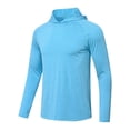 thumbnail image 5 of Pdbokew Men’s UPF 50+ Fishing Hoodie UV Sun Protection Long Sleeve Hooded Shirts Blue M, 5 of 9