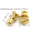 thumbnail image 4 of LQ Industrial 8PCS Solid Brass Sam Browne Button Screw Studs Nail Round Rivets for DIY Leather Craft Belt Wallet Handbag 6x8x8mm, 4 of 4