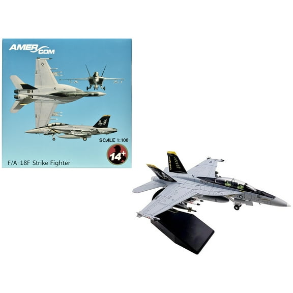 Boeing F/A-18F Super Hornet Fighter Aircraft "VFA-103 Jolly Rogers" (2018) United States Navy 1/100 Diecast Model Airplane