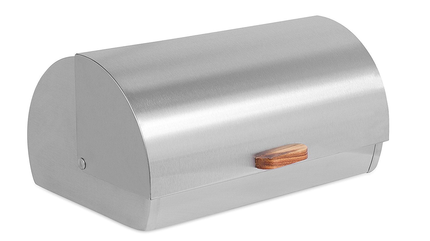 Bread Bin & Canisters Set Stainless Steel Metallic Roll Top Kitchen Storage Silk 