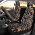 thumbnail image 2 of Pofeuu Multicolored Butterflies C Print Automotive Car Seat Covers Flat Cloth Full Set Seat Covers,Car Seat Covers front seats for Cars Trucks and SUVs(Two packs), 2 of 7