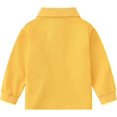 thumbnail image 6 of Fall/Winter Boys Long Sleeve Polo Cotton Uniform Shirt Top(Size:3-4 Years), 6 of 8