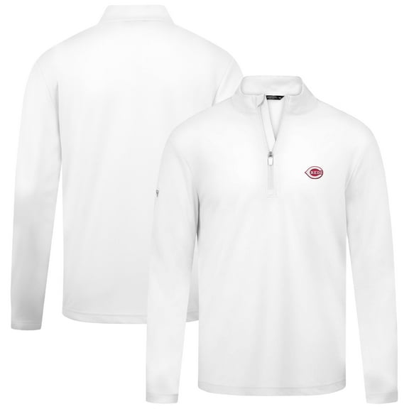 Men's Levelwear White Cincinnati Reds Heron Insignia 2.0 Quarter-Zip Jacket