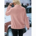 thumbnail image 5 of Cuteduck Women's plush sweatshirt long sleeve half zip pullover Top Winter Fleece hoodie S-2XL, 5 of 7