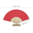 thumbnail image 2 of Unique Bargains 1 Pc Portable DIY 7-Inch Blank Folding Fan for Masquerade Bamboom Paper Bright Red, 2 of 5