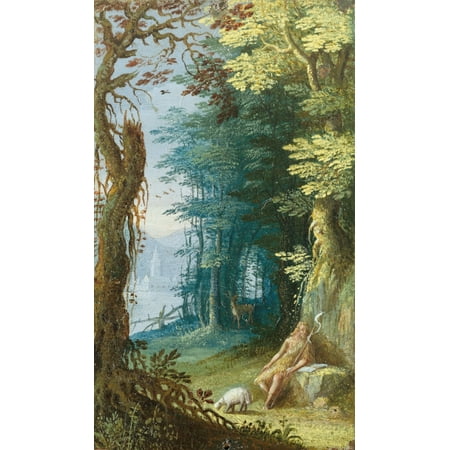 Woded Landscape With St John The Baptist Canvas Art - (18 x...