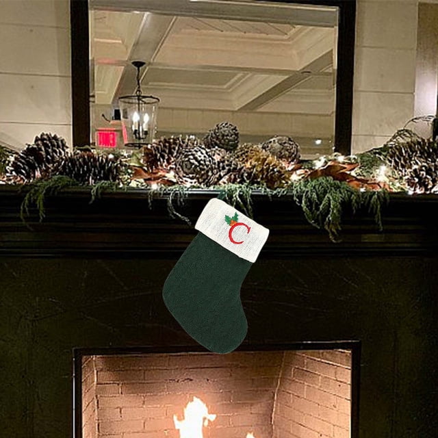 Xihbxyly Medias Navideñas, Calcetines de Punto con Forma de Caramelo, Adornos Festivos para Chimenea, Diseño de Tela Premium, Decoración Navideña, Esencial para Una Tradición Familiar, Gran Capacidad