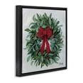 thumbnail image 3 of Stupell Industries Farmhouse Wreath with Red Bow Black Floating Frame Canvas Art, 25 x 25, by Kate Sherrill, 3 of 8