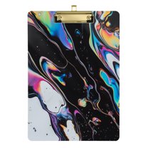 FORMRS Acrylic Clipboard with Low Profile Clip Standard A4 Letter Size, 12.5" x 9", Black