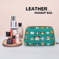 thumbnail image 4 of Bingfone Cartoon Dogs Print Leather Makeup Bag, Portable Hand-held Zipper Female Cosmetic Bag Toiletry Bag, Suitable for Home and Travel, 4 of 6
