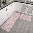 thumbnail image 2 of Pink Boho Bohemia Rainbow Hearts Pattern Kitchen Rugs Sets Of 2,Anti Fatigue Kitchen Mat Rugs Non Slip Washable,Decorative Kitchen Floor Mats for Kitchen,Sink,Laundry,17"x30"+17"x47", 2 of 7
