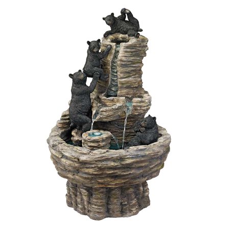Rocky Mountain Splash Black Bears Garden Fountain