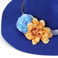 thumbnail image 2 of Disfraz Premium Sombrero De Fieltro Sombrero de bruja de fieltro para fiesta de Halloween, sombrero de bruja ajustable para fiesta (azul), 2 of 6