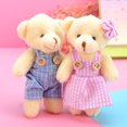thumbnail image 4 of Couple Bear Plush Doll Toy Mini Teddy Bear Keychain Cute Stuffed Animals Doll Keychain Bag Pendant Party Wedding Decoration Gift, 4 of 5