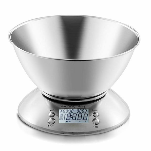 Báscula De Cocina Digital 5Kg Báscula De Acero Inoxidable Báscula De Cocina Lcd Instrumento De Pesaje Doméstico Minnieouse HA017517-00