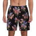 thumbnail image 3 of Uemuo Bouquet Pattern Mens Swim Trunks Quick Dry Board Shorts with Mesh Lining, Stretch Beach Shorts Quick Dry No-Chafing Board Shorts-Medium, 3 of 9