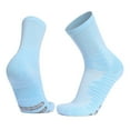 thumbnail image 3 of ylioge 2 Pack Mens Non-Slip Running Socks Crew Casual Stretchy Solid Color Breathable Athletic Workout Hiking Cycling Boot Sock Summer, 3 of 7